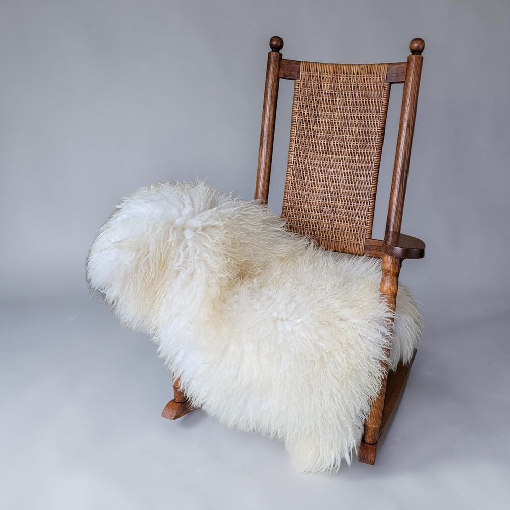 Curly Icelandic Lambskin - Long Wool Sheepskin 47" x 33"